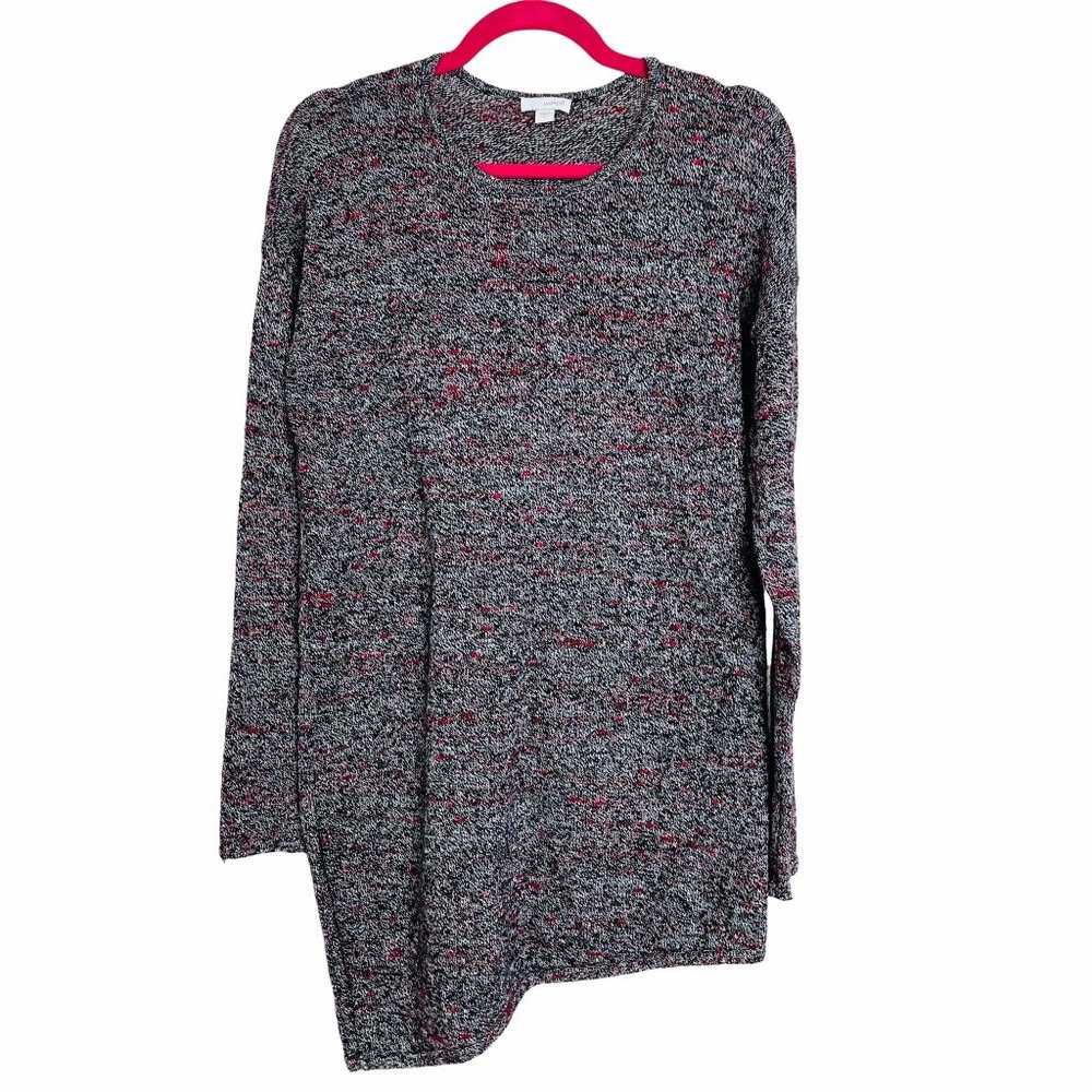 Pure Jill Women's Black & Red Asymmetrical Sweater Size Small